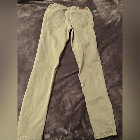 Zara denim - khaki stretch jeans - Picture 2 of 4